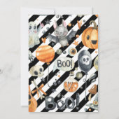 Waterverf Halloween Costume Party Uitnodiging (Achterkant)