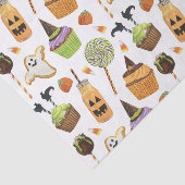 Waterverf Halloween Cupcakes en snoep Tissuepapier (Detail)