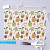 Waterverf Halloween Cupcakes en snoep Tissuepapier (Craft)