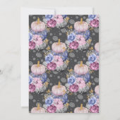 Waterverf Halloween Floral Pumpkins Baby shower Kaart (Achterkant)