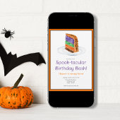 Waterverf Halloween Gelaagde Cake Verjaardag Kaart