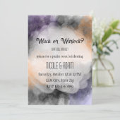 Waterverf Halloween Gender Reveal Kaart (Staand voorkant)