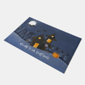 Waterverf Halloween Haunted House Deurmat (Schuin)