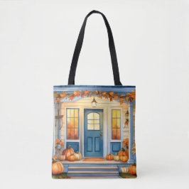 Waterverf Halloween Herfst Pompoenen Herfstbladere Tote Bag