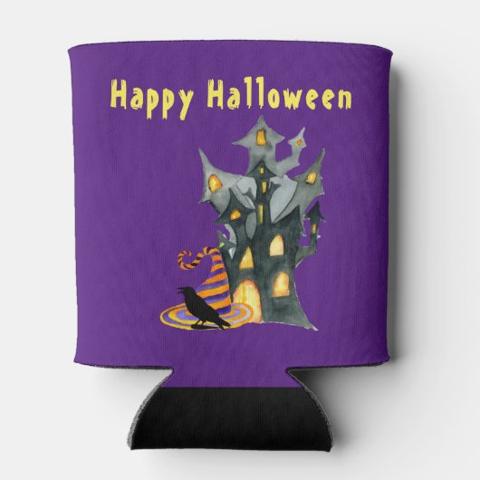 Waterverf Halloween House en Pet Blikjeskoeler (Achterkant)