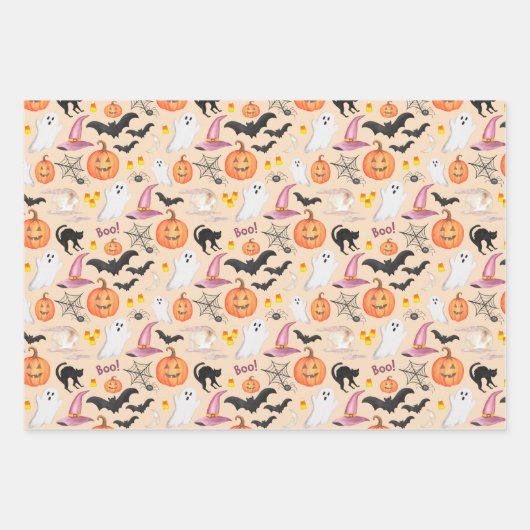 Waterverf Halloween Inpakpapier Vel (Voorkant)