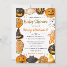 Waterverf Halloween-koekjes Baby Shower
