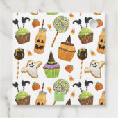 Waterverf Halloween Oranje Donut Bedankjes Labels (Achterkant)