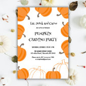 Waterverf Halloween Pompoen Carving Party Kaart