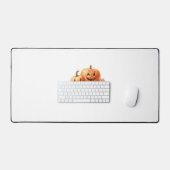 Waterverf Halloween pompoenen met herfstbladeren O Bureaumat (Keyboard & Muis)