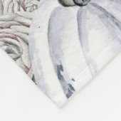 Waterverf Halloween Pumpkins Skulls Black White Fleece Deken (Hoek)