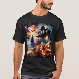 Waterverf Halloween scene T-shirt