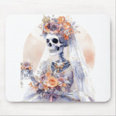 Waterverf Halloween Skeleton Mousepad Muismat (Voorkant)