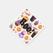 Waterverf Halloween Snoep Boo Servet (Hoek)