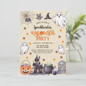 Waterverf Halloween Uitnodiging – Spooky & Stijlvo (Staand voorkant)