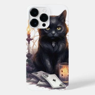 WATERVERF HALLOWEEN ZWART KITTEN iPhone 14 PRO MAX HOESJE