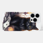  WATERVERF HALLOWEEN ZWART KITTEN iPhone HOESJE (Achterkant horizontaal)