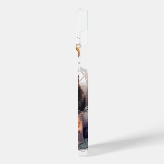 WATERVERF HALLOWEEN ZWART KITTEN iPhone HOESJE (Linkerkant)