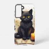  WATERVERF HALLOWEEN ZWART KITTEN SAMSUNG GALAXY HOESJE (Achterkant)