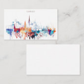 Waterverf Hamburg Skyline Visitekaartje (Voorkant / Achterkant)