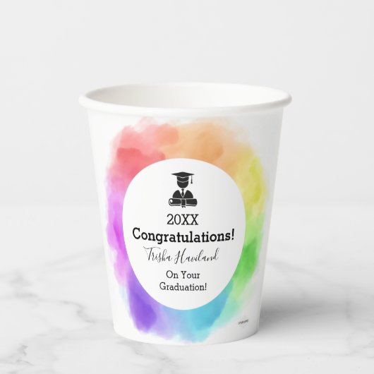 Waterverf HAMbyWG voor afstuderen Papieren koppen Bekers (Voorkant)