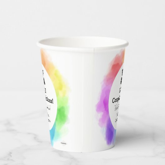 Waterverf HAMbyWG voor afstuderen Papieren koppen Papieren Bekers (Rechts)