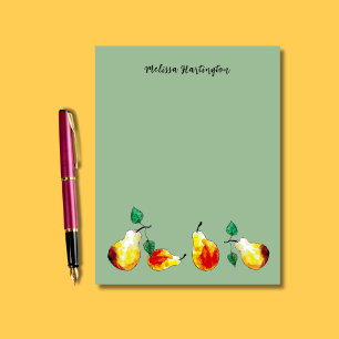 Waterverf Hand-Drawn Golden Pears Boho Briefhoofd