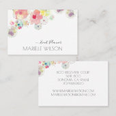 Waterverf hand gekleurde Floral Event Planner Visitekaartje (Voorkant / Achterkant)