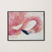 Waterverf hand-geschilde Flamingo Puzzle Legpuzzel (Horizontaal)