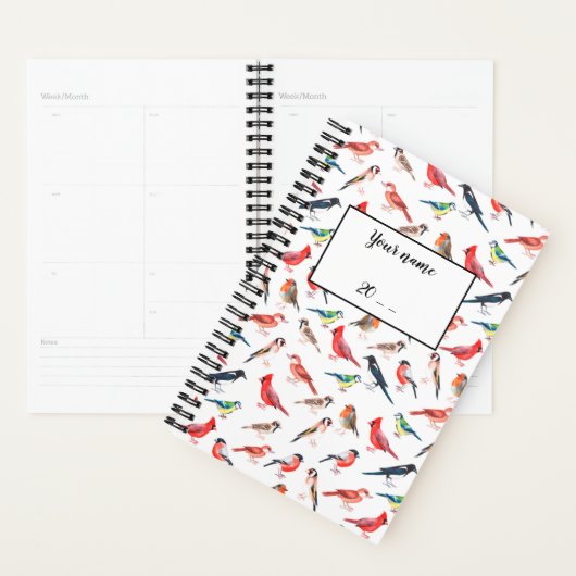 Waterverf hand geschilderde vogel decoratie. planner (Display)