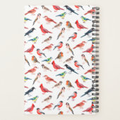 Waterverf hand geschilderde vogel decoratie. planner (Achterkant)