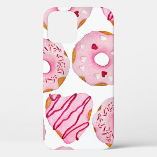 Waterverf hand getekend naadloos patroon met roze Case-Mate iPhone case