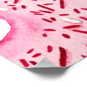 Waterverf hand getekend naadloos patroon met roze poster (Hoek)