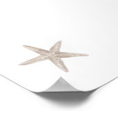Waterverf hand getekende zeesterren print (Hoek)