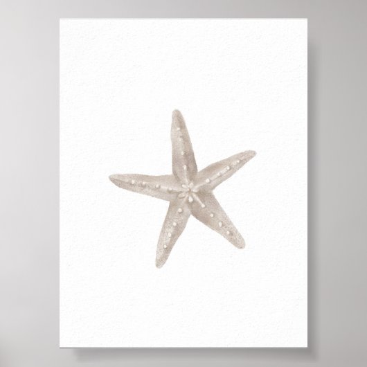Waterverf hand getekende zeesterren print (Voorkant)