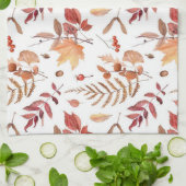 Waterverf Hand Getrokken Herfst Herfstbladeren & B Theedoek (Gevouwen)