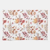 Waterverf Hand Getrokken Herfst Herfstbladeren & B Theedoek (Horizontaal)