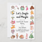 Waterverf Hand getrokken kerstfeest Kaart (Voorkant)