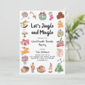 Waterverf Hand getrokken kerstfeest Kaart (Staand voorkant)