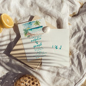 Waterverf Hand getrokken Kleurrijke Strand Bruilof Kaart
