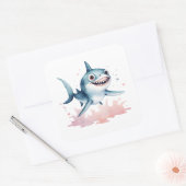 Waterverf Hand getrokken Schattigee speelse Baby S Vierkante Sticker (Envelop)