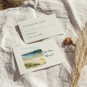 Waterverf Hand getrokken strand Retro Unieke bruil RSVP Kaartje