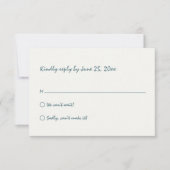 Waterverf Hand getrokken strand Retro Unieke bruil RSVP Kaartje (Voorkant)