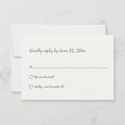 Waterverf Hand getrokken strand Retro Unieke bruil RSVP Kaartje (Voorkant)