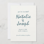 Waterverf Hand getrokken strand Retro Unieke bruil Save The Date (Achterkant)