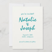 Waterverf Hand getrokken strand Uitzicht Kleurrijk Save The Date (Achterkant)