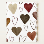 Waterverf Hand getrokken uit lijnen Heart Sketch Planner (Achterkant)
