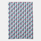 Waterverf Hand Heart Rainbow Pattern Theedoek (Verticaal)