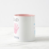 Waterverf handafdruk Beste Papa Hands Down Mooie M Mok (Midden)