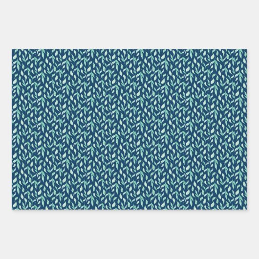 Waterverf handbeschilderd floraal gepatterd omhuls inpakpapier vel (Voorkant 3)